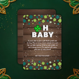 Rustic Oh Baby St. Patrick Day Baby Shower Tilläggskort