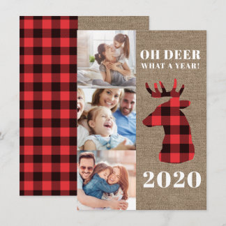Rustic Oh Hjort Play Photo Collage Julkort