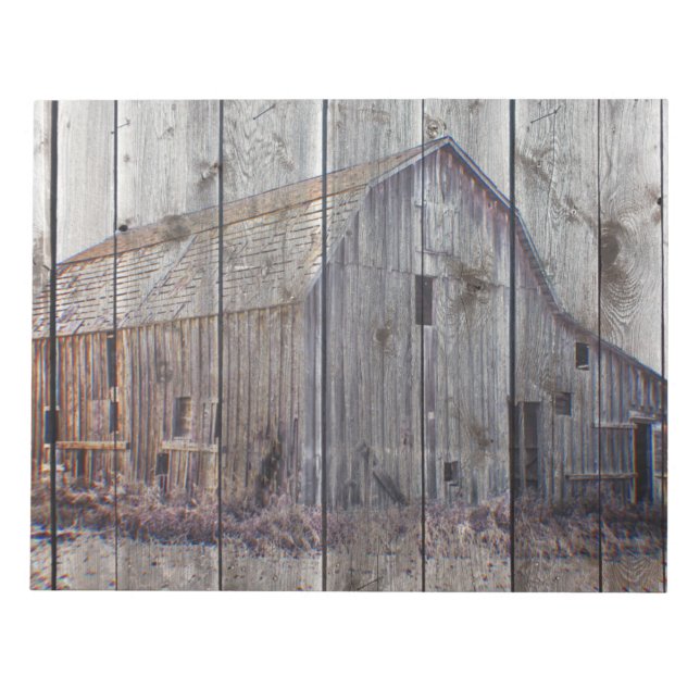 Rustic Old Barn Anteckningsblock (Framsida)
