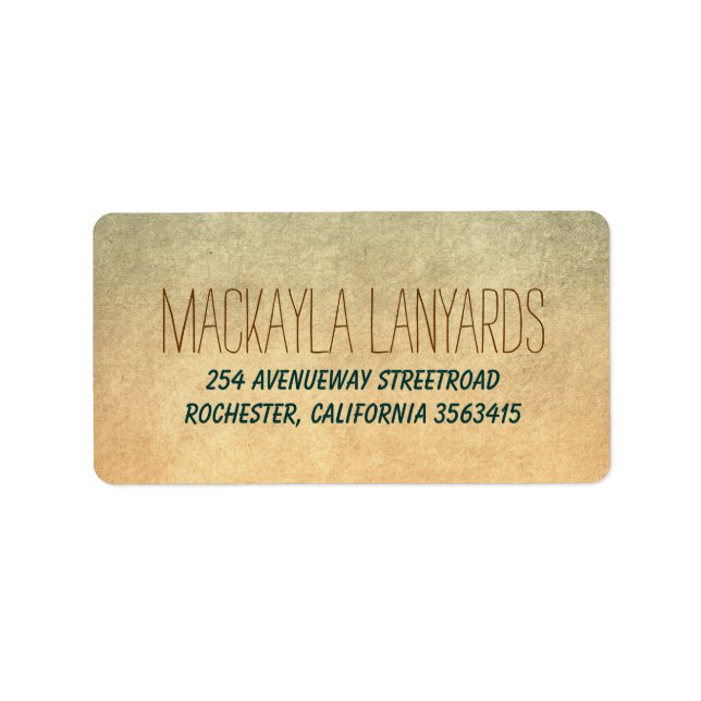 Rustic Old Bröllop Adressetikett (Framsidan)