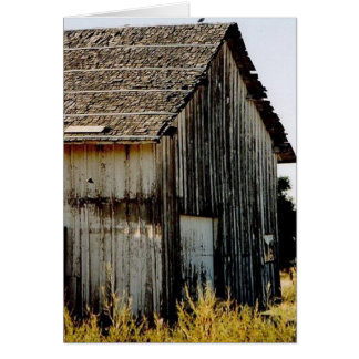 Rustic old byggnad hälsningskort