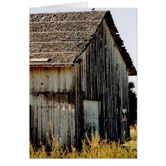 Rustic old byggnad hälsningskort (Framsidan)