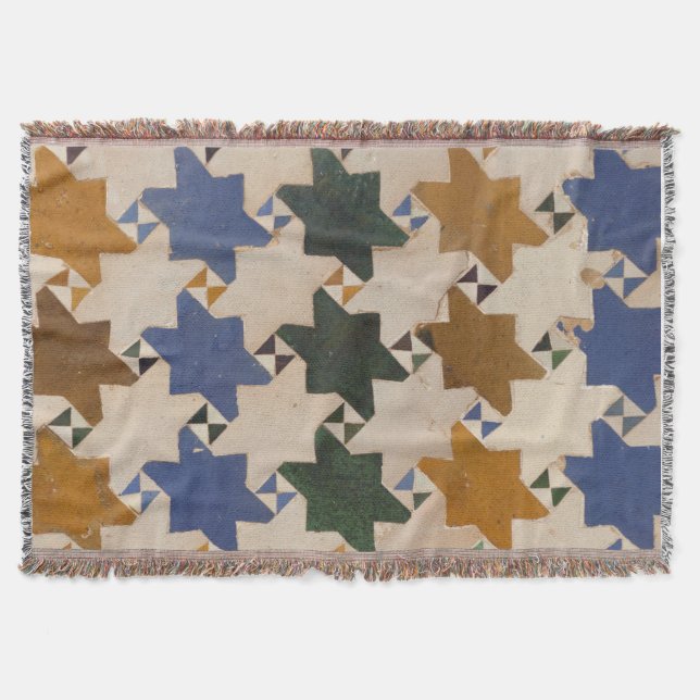 Rustic Old Mosaic Tiles Matta Filt (Framsidan)