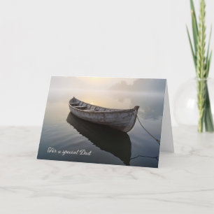 Rustic Old Rowboat Fars dag Tack Kort