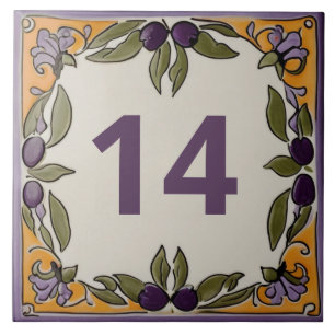 Rustic Olife Anpassningsbar House Number Plaque Si Kakelplatta