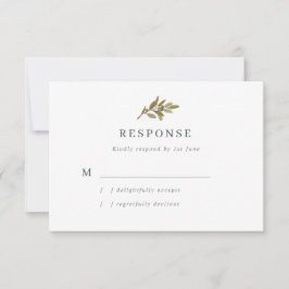 Rustic Olive Gren Bröllop OSA Card Kort