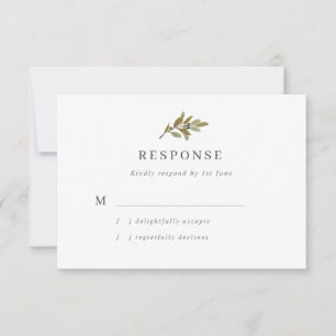 Rustic Olive Gren Bröllop OSA Card Kort