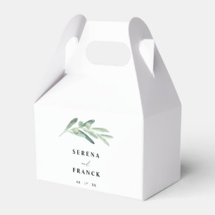 Rustic Olive Gren bröllopsförmånslåda Presentaskar