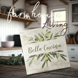Rustic Olive & Grenar Bella Cucina Kakelplatta