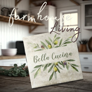 Rustic Olive & Grenar Bella Cucina Kakelplatta