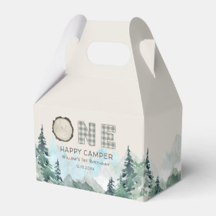 Rustic One Lycklig Camper Birthday Favor Box Presentaskar