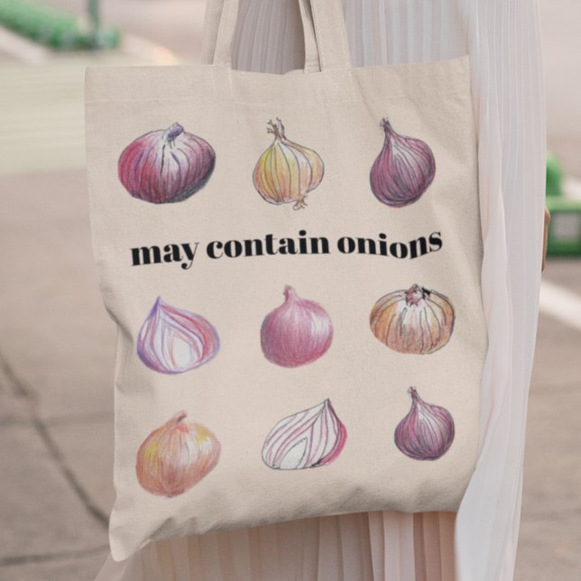 Rustic Onions Cute Veggie Farmers Market Livsmedel Tygkasse (Skapare uppladdad)