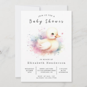Rustic Online Anka Baby Shower Inbjudningar