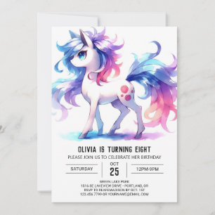 Rustic Online Horse Birthday Inbjudningar