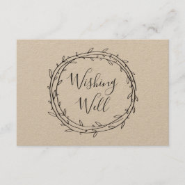 Rustic önskar lycka till. Botaniskt landsbyggsbröl Tilläggskort