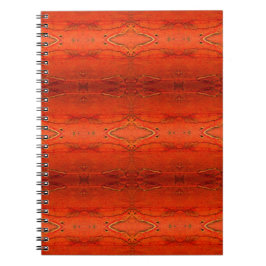 Rustic Orange Aztec Mönster Anteckningsbok Med Spiral