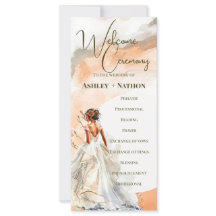 Rustic Orange Boho sunset Summer Bröllop Ceremony