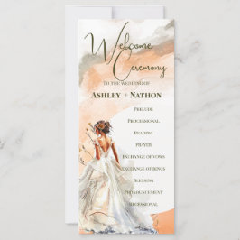 Rustic Orange Boho sunset Summer Bröllop Ceremony