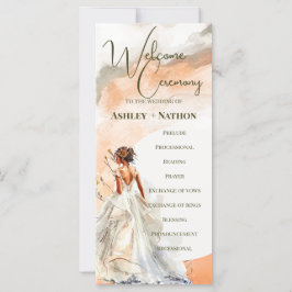 Rustic Orange Boho sunset Summer Bröllop Ceremony