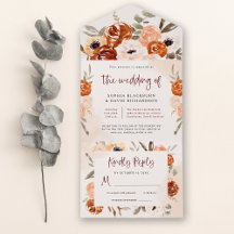 Rustic Orange Boho | Vattenfärg Bröllop