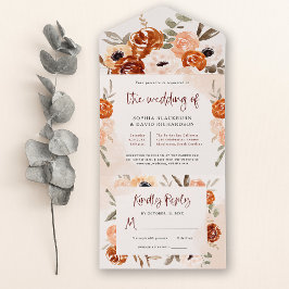 Rustic Orange Boho | Vattenfärg Bröllop