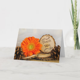 Rustic Orange Daisy Woodland Bröllop Tack