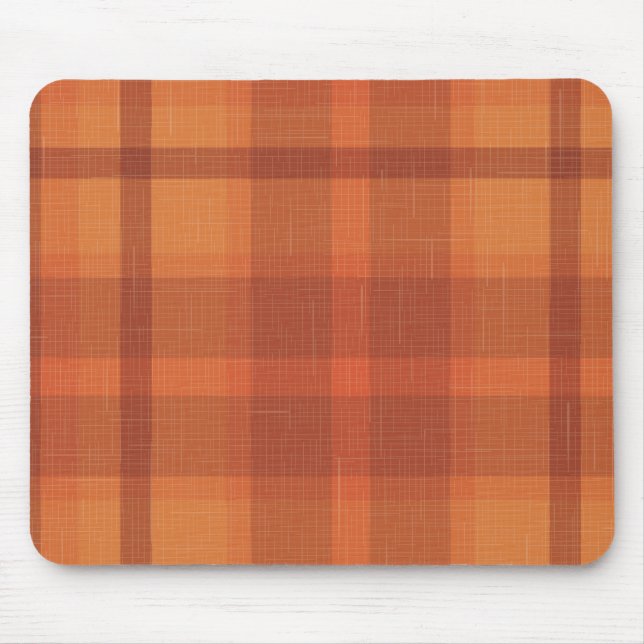 Rustic Orange Höstfall Tartan Wrapping P Musmatta (Framsidan)