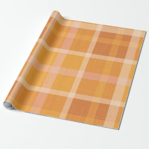 Rustic Orange Höstfall Tartan Wrapping P Presentpapper