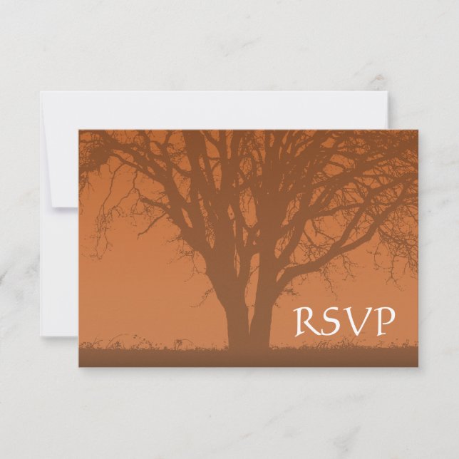 Rustic Orange Livets träd Pub Mitzvah OSA (Framsida)