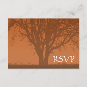 Rustic Orange Livets träd Pub Mitzvah OSA Kort