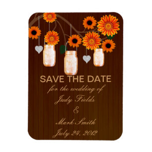 Rustic Orange Mason Burk Spara datum magneter