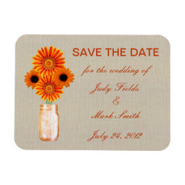 Rustic Orange Mason Burk Spara datum magneter