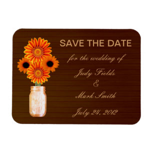 Rustic Orange Mason Burk Spara datum magneter