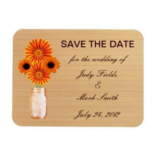 Rustic Orange Mason Burk Spara datum magneter
