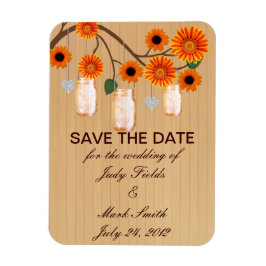 Rustic Orange Mason Burk Spara datum magneter