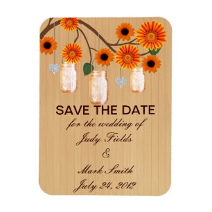 Rustic Orange Mason Burk Spara datum magneter