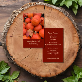 Rustic Orange Pumpkin Visitkort