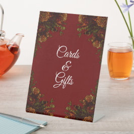 Rustic Orange Red Fall Wedding Cards och presenter