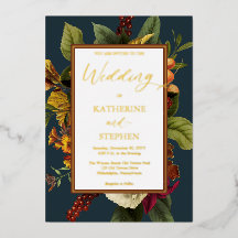 Rustic Orange | Röd Blommigt Bouquet Teal Bröllop