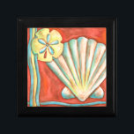 Rustic Orange Seashells Minnesask<br><div class="desc">Ljugit ut på den varma sanden och hitta de gömt skatterna! Den här målningen av Nancy Slocum fångar det vackra vatten-livet som finns i land. Den fångar en vacker orange,  en orange stjärnfisk och en pulserande blå sanddollar. Skaffa din vackra havsart idag på din nästa Zazzle-produkt.</div>