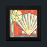 Rustic Orange Seashells Minnesask<br><div class="desc">Ljugit ut på den varma sanden och hitta de gömt skatterna! Den här målningen av Nancy Slocum fångar det vackra vatten-livet som finns i land. Den fångar en vacker orange,  en orange stjärnfisk och en pulserande blå sanddollar. Skaffa din vackra havsart idag på din nästa Zazzle-produkt.</div>