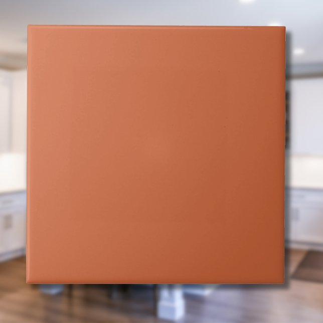Rustic Orange Solid Färg | Klassisk | ELEGANT Kakelplatta (Skapare uppladdad)