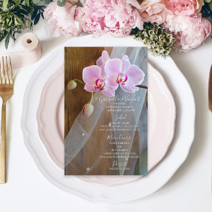 Rustic Orchid Elegance Barn Bröllop Menu