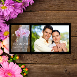 Rustic Orchid Elegance Barn Bröllop spara datum Spara Datumet