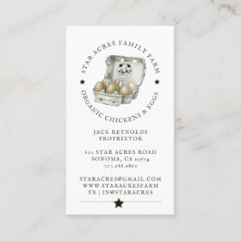 Rustic Organic Chicken Fresh Organic Eggs Visitkort