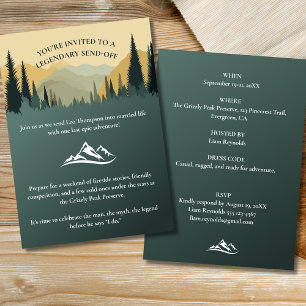 Rustic Outdoor Äventyr Bachelor Party-inbjudan Inbjudningar