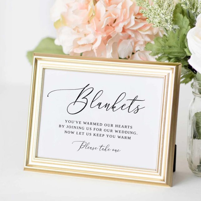 Rustic Outdoor Blanket för Bröllop Poster (Skapare uppladdad)