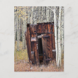 Rustic Outhouse i Aspen St Elmo Colorado Vykort