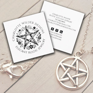 Rustic Pagan Jewelry Designer Social Media Fyrkantigt Visitkort