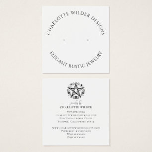 Rustic Pagan Wiccan Pentacle Jewelry Earring Fyrkantigt Visitkort